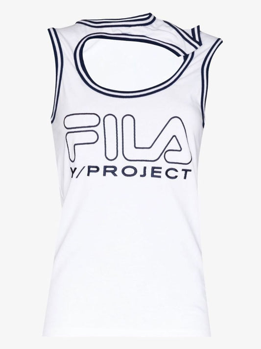 X Fila Cutout Cotton Tank Top