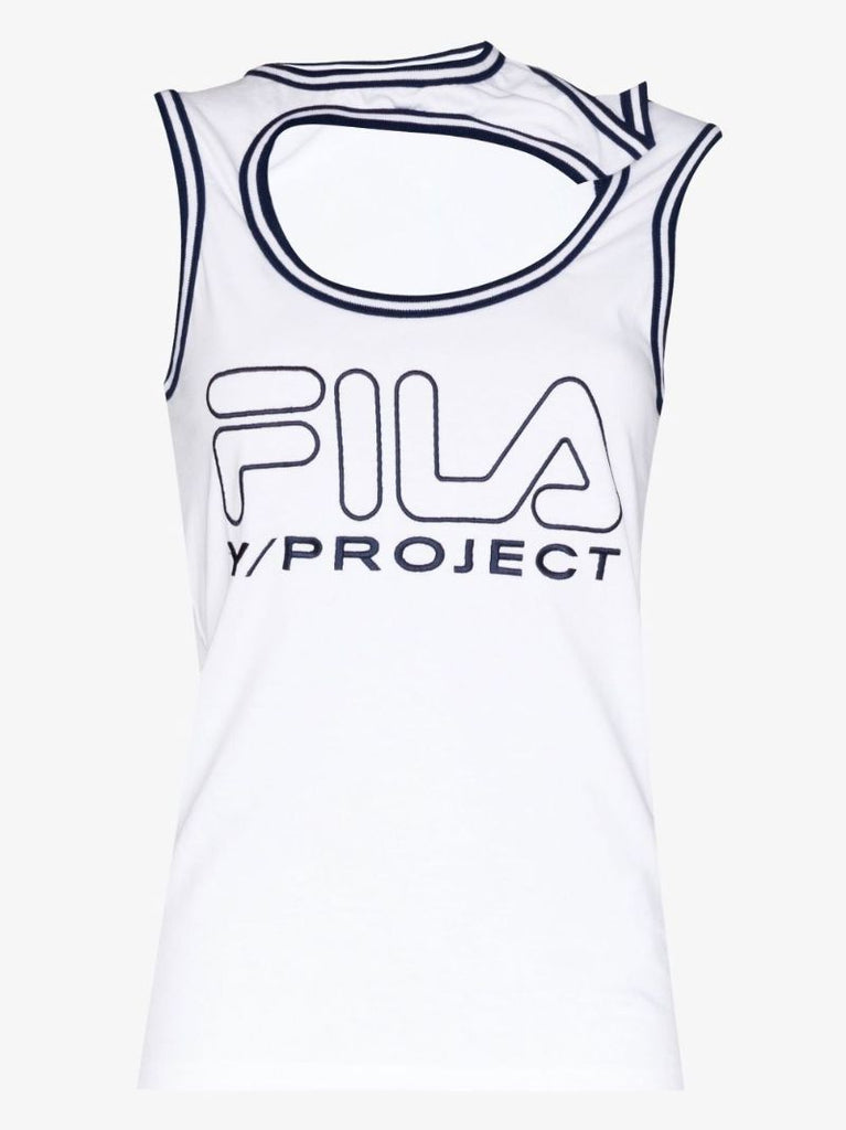 X Fila Cutout Cotton Tank Top