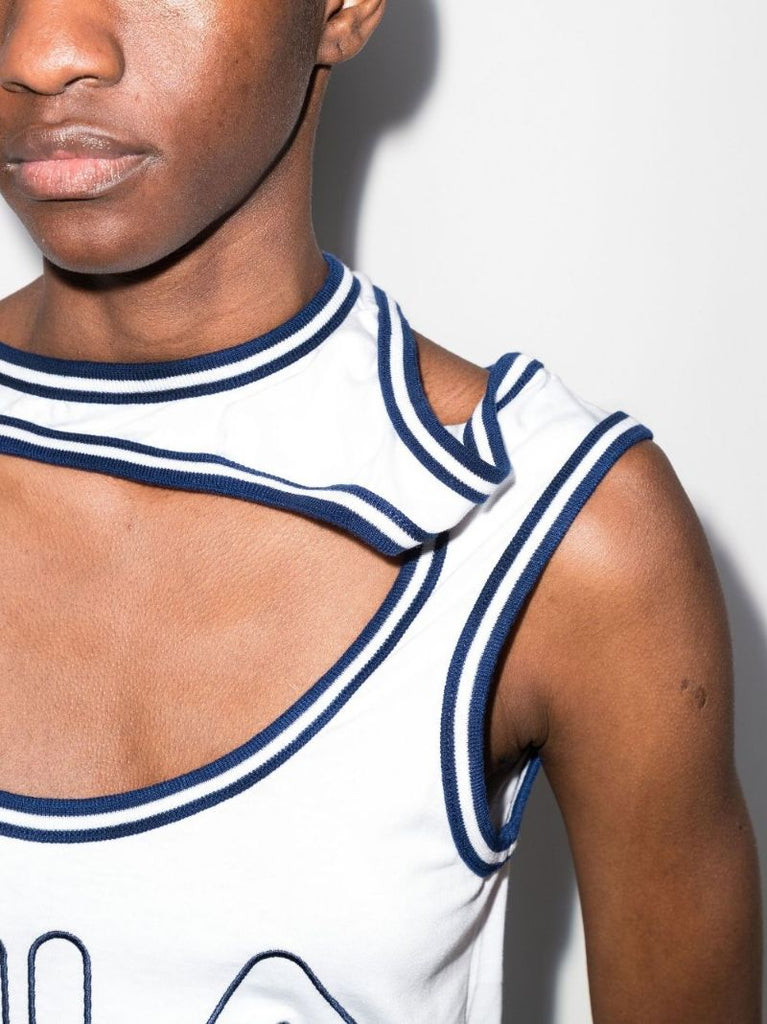 X Fila Cutout Cotton Tank Top