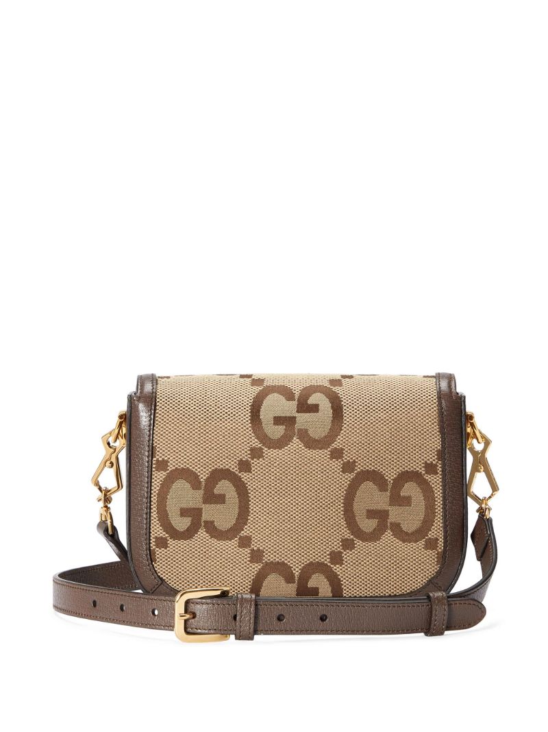 Brown Horsebit 1955 Jumbo Mini Shoulder Bag