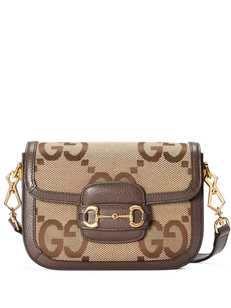 Brown Horsebit 1955 Jumbo Mini Shoulder Bag