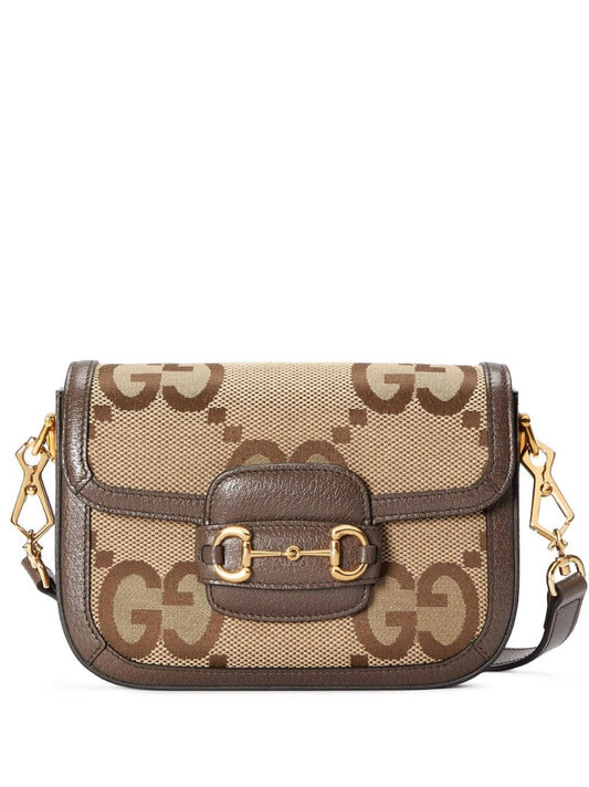 Brown Horsebit 1955 Jumbo Mini Shoulder Bag