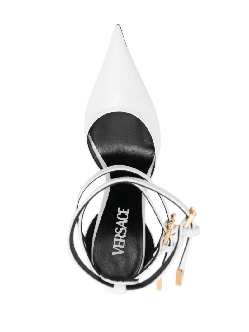 White Pin-point 110 Leather Pumps