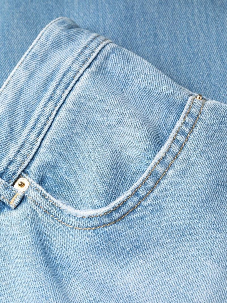 Blue Medusa Wide-leg Jeans