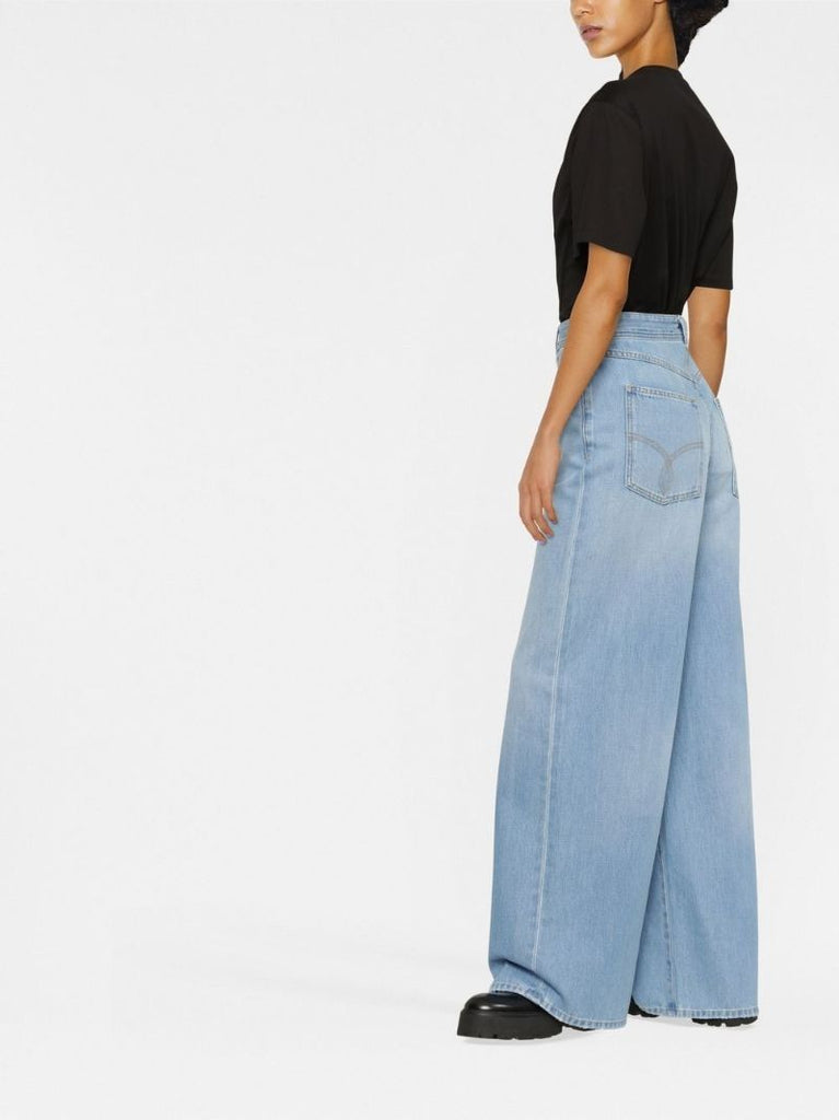 Blue Medusa Wide-leg Jeans