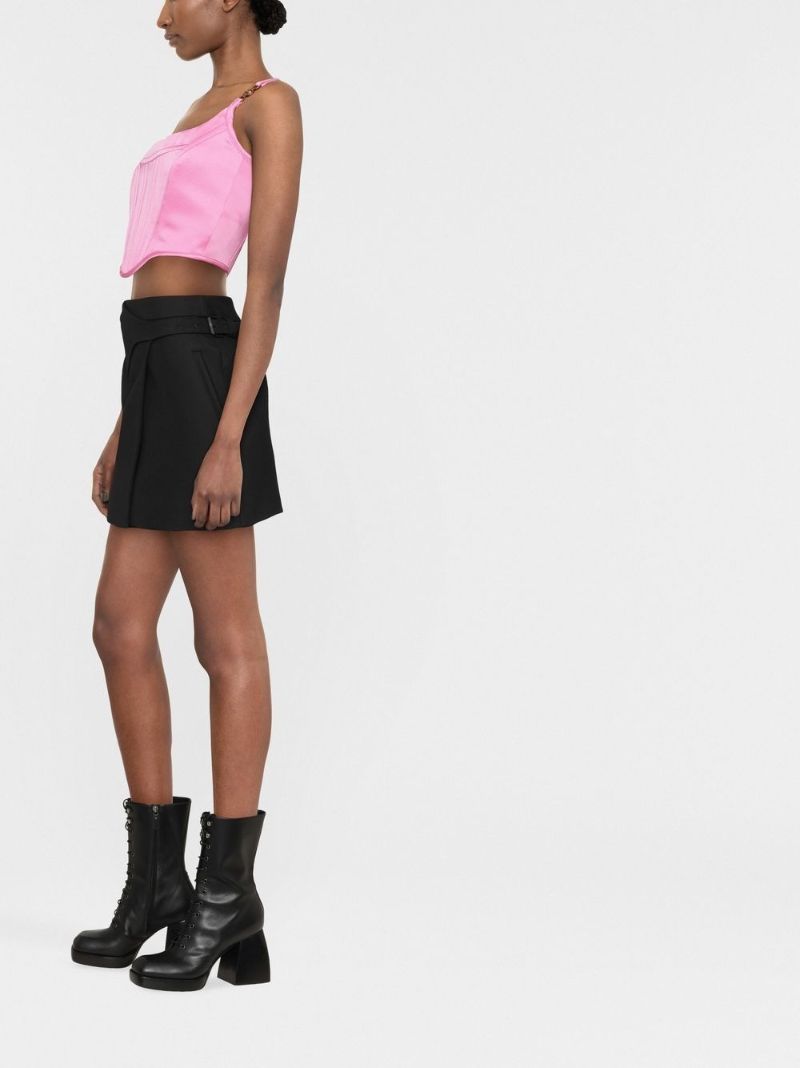 Pink Medusa Motif Corset Top