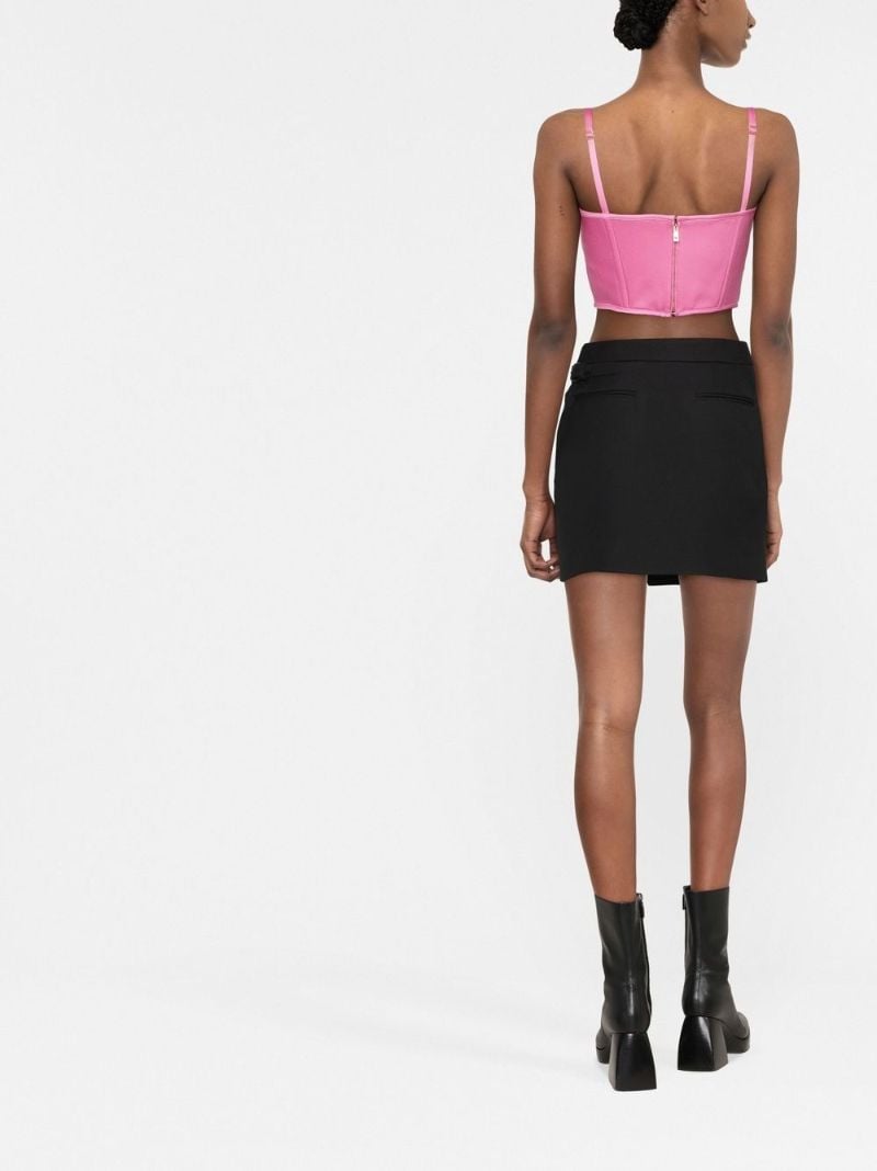 Pink Medusa Motif Corset Top