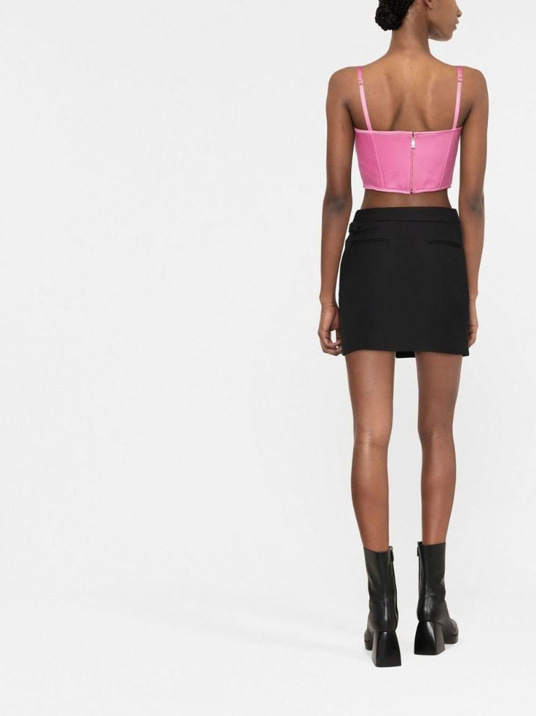 Pink Medusa Motif Corset Top
