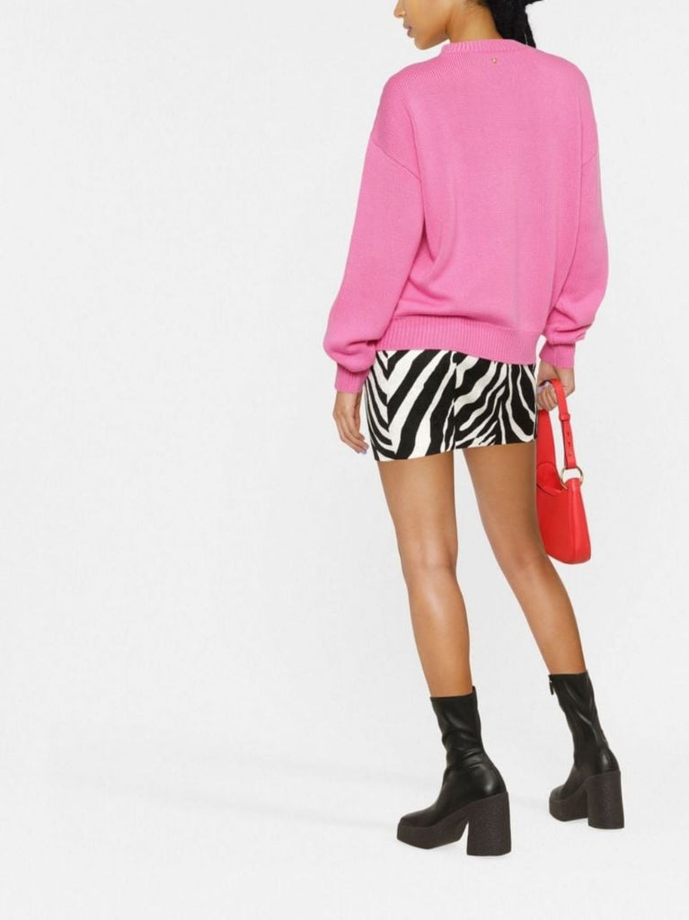Pink I Love You Intarsia Wool Sweater