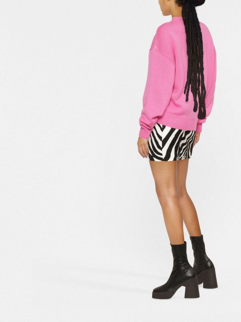 Pink I Love You Intarsia Wool Sweater