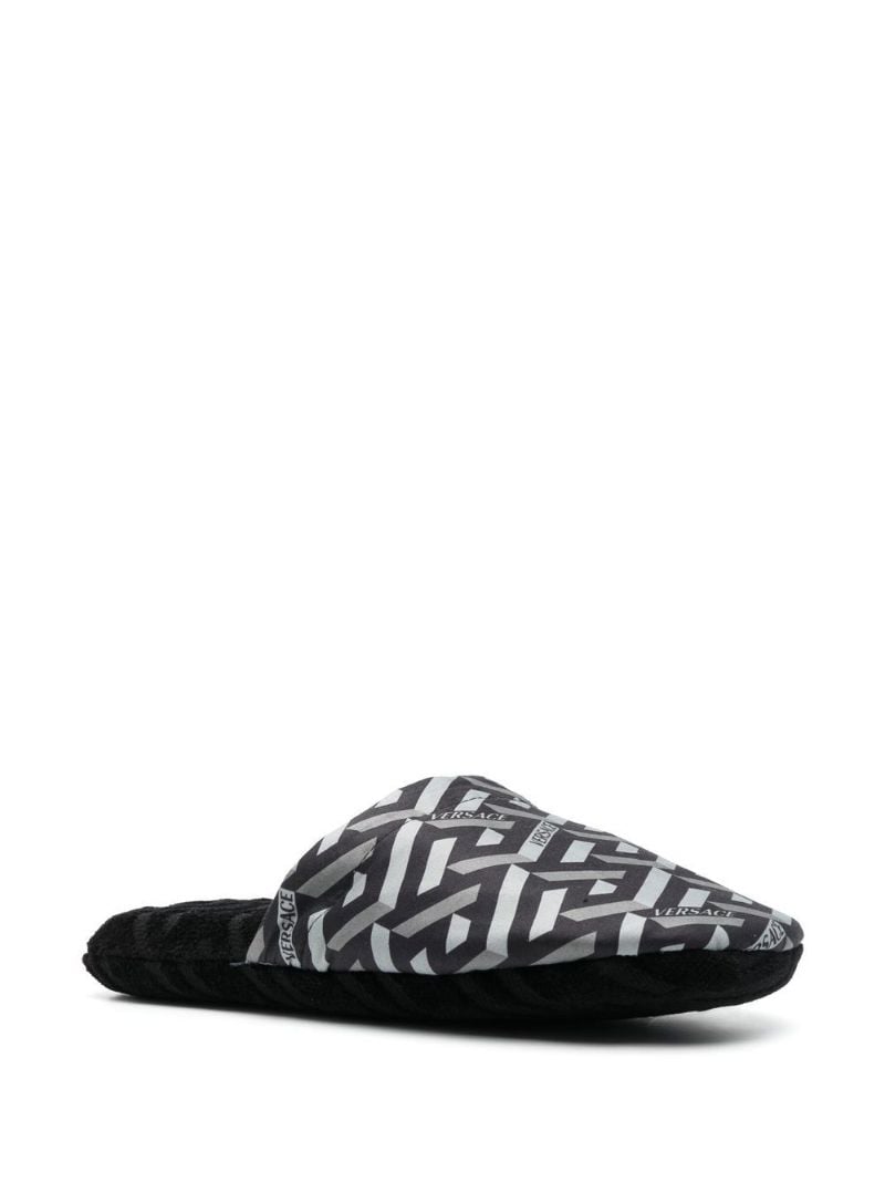 Black La Greca Slippers