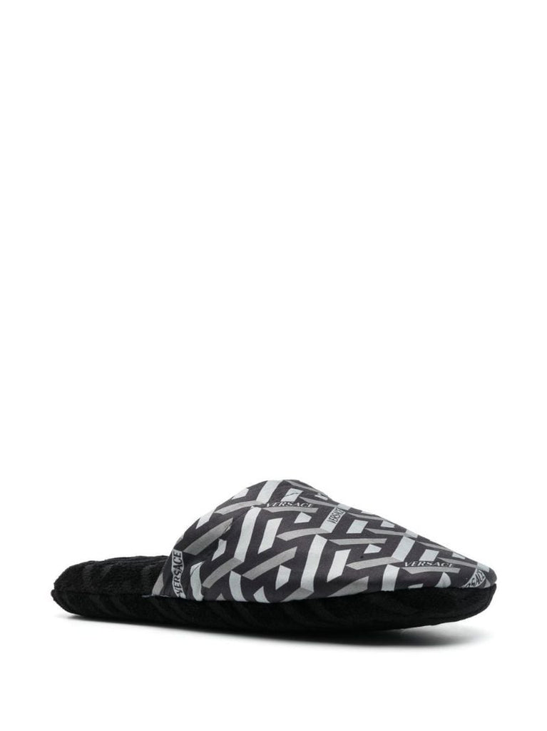 Black La Greca Slippers