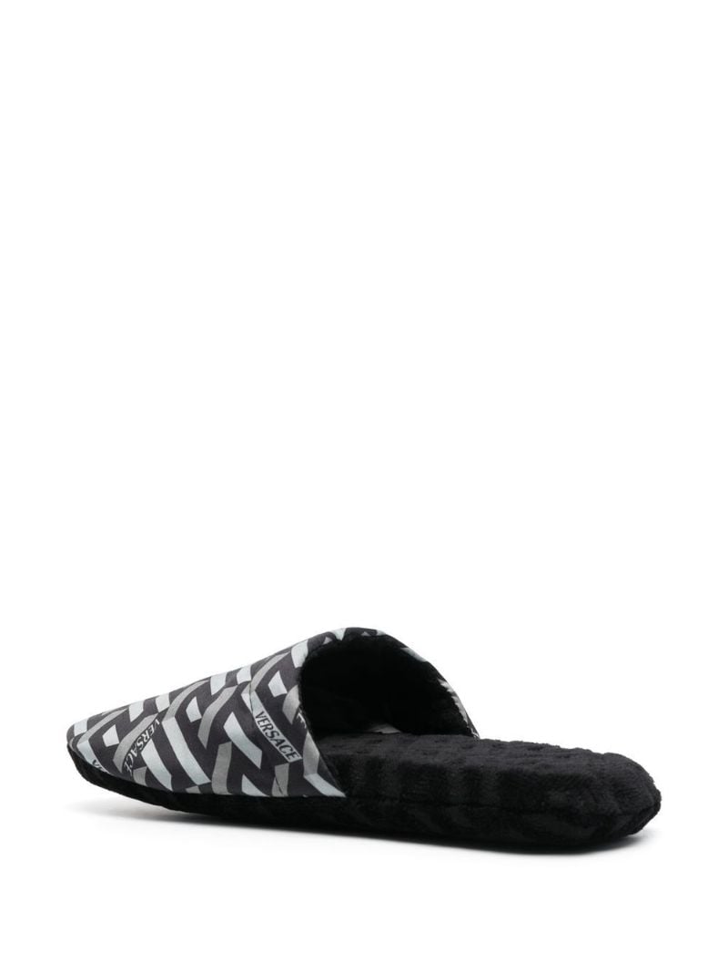Black La Greca Slippers