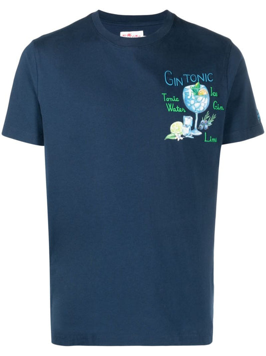 Blue Gin Tonic Cotton T-shirt