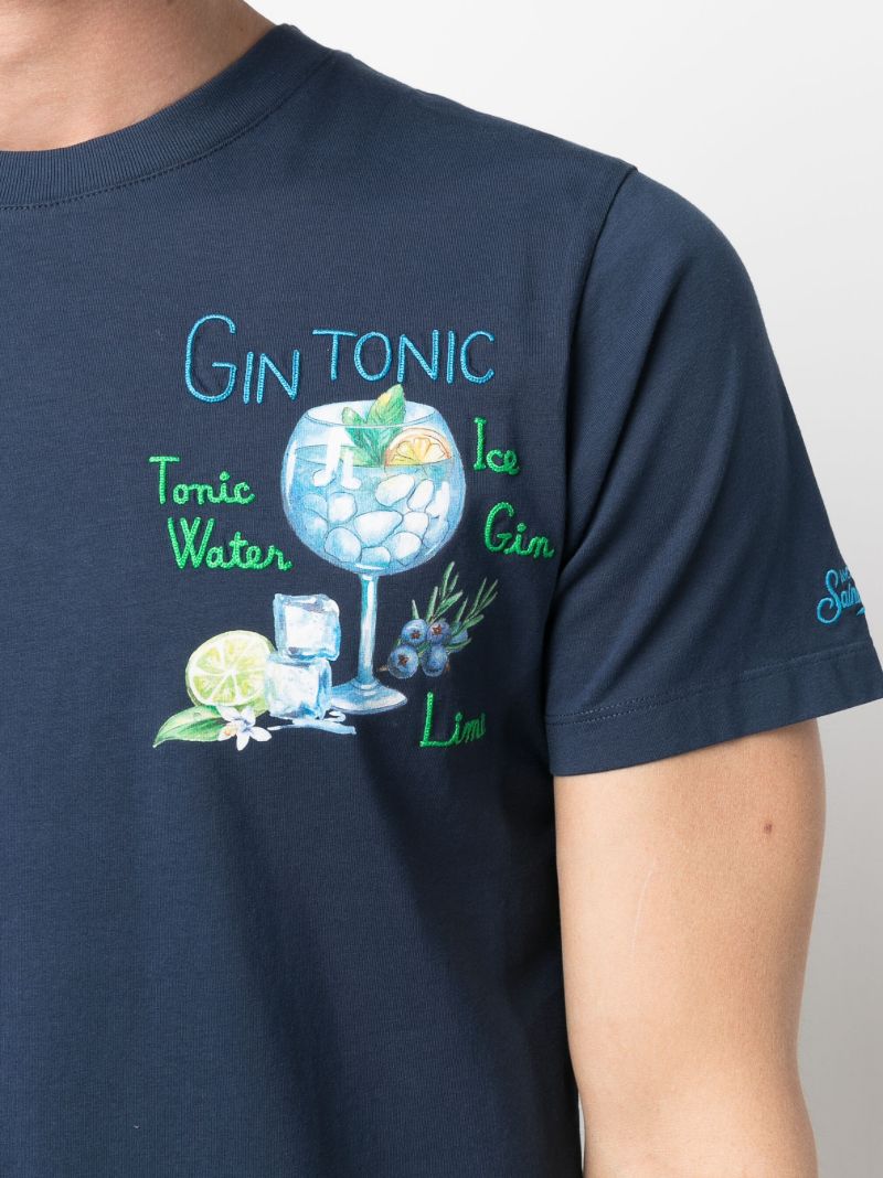 Blue Gin Tonic Cotton T-shirt