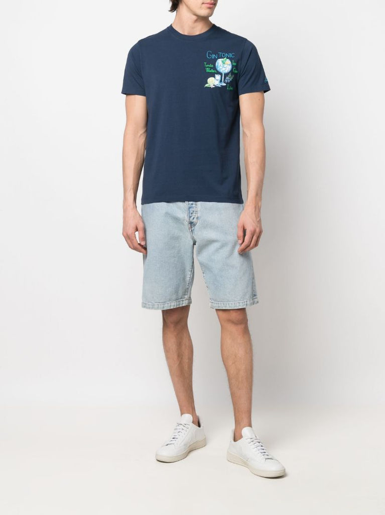 Blue Gin Tonic Cotton T-shirt