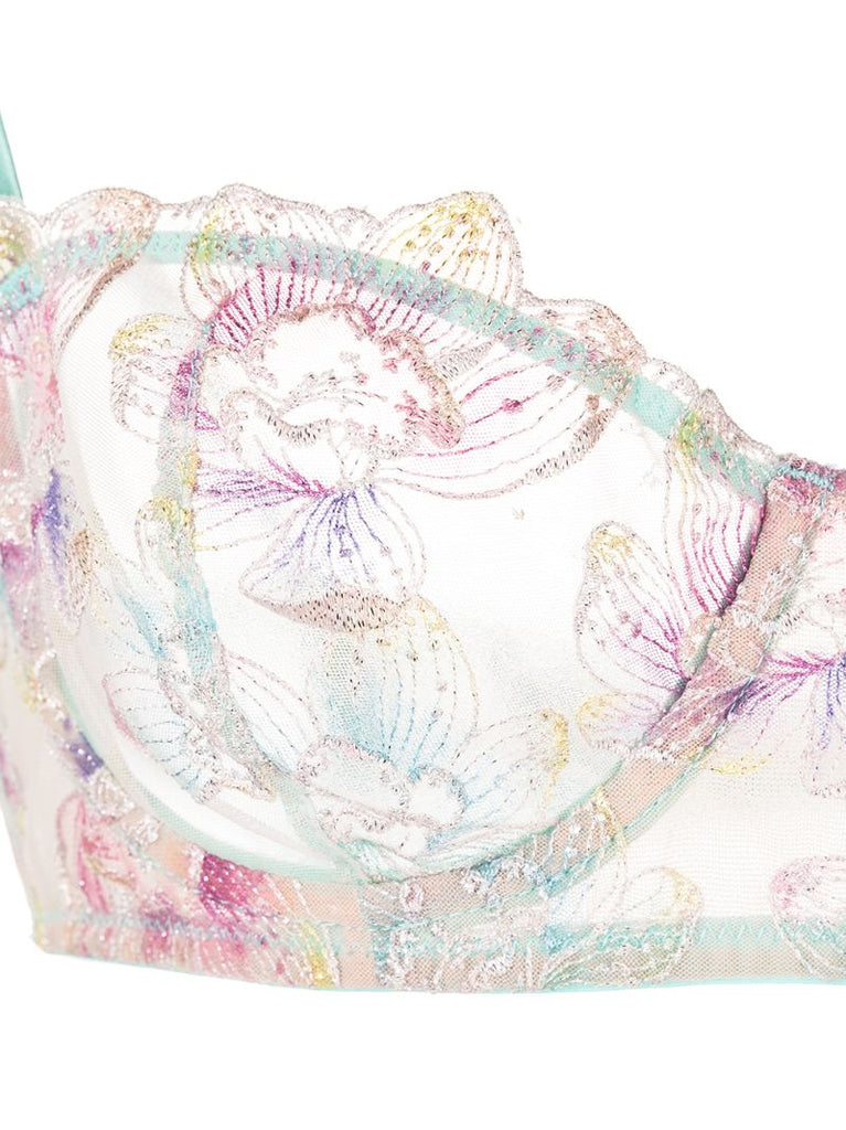 Green Pixie Embroidered Balconette Bra
