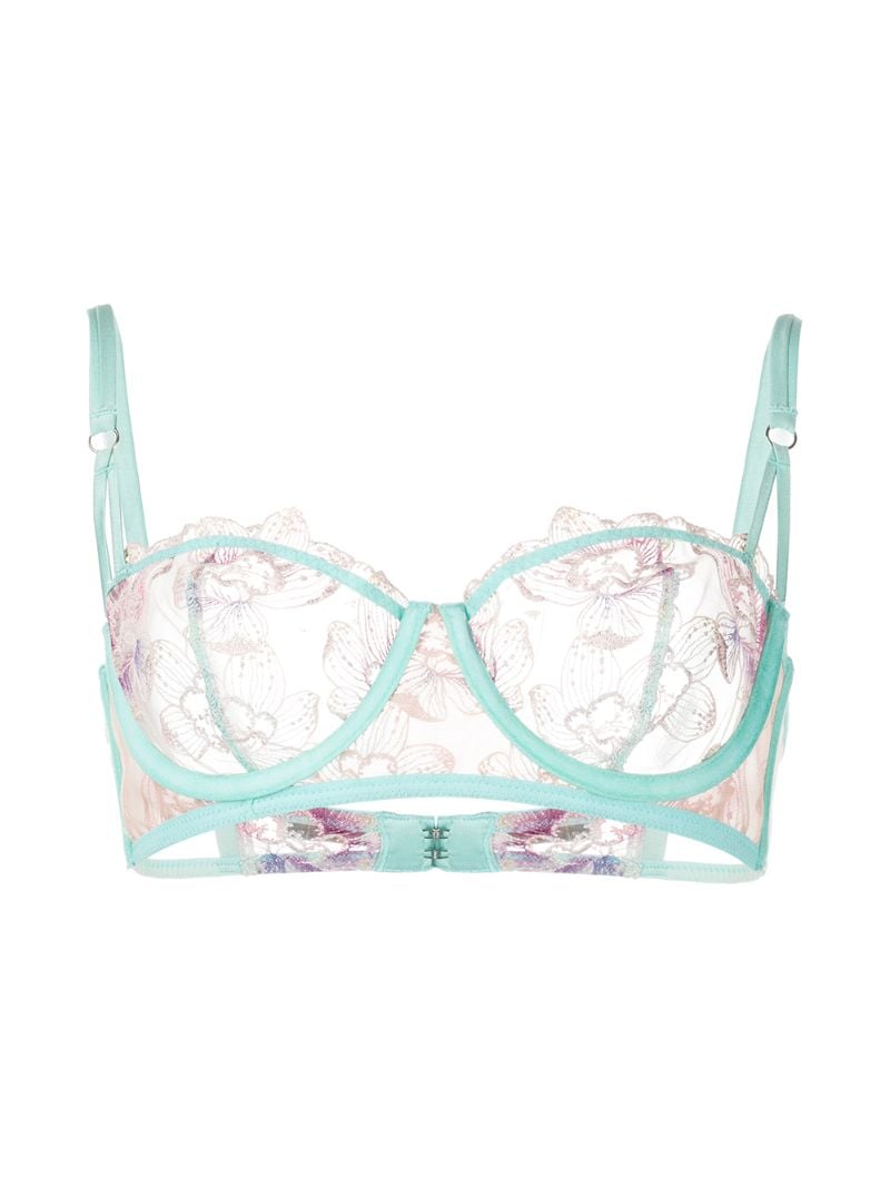 Green Pixie Embroidered Balconette Bra