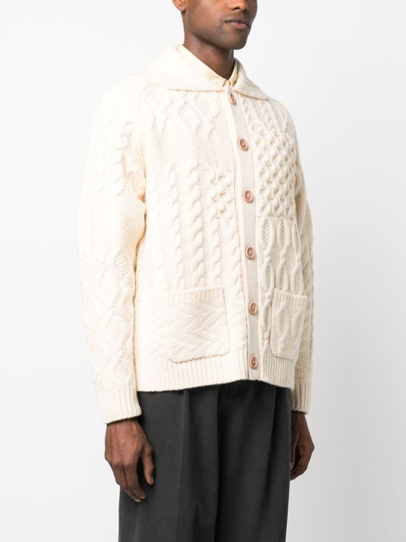 Neutral Alan Cable-knit Cardigan