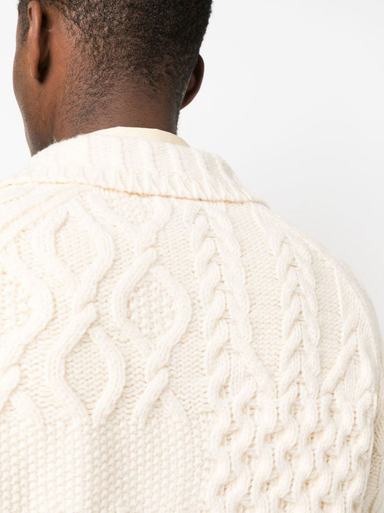 Neutral Alan Cable-knit Cardigan
