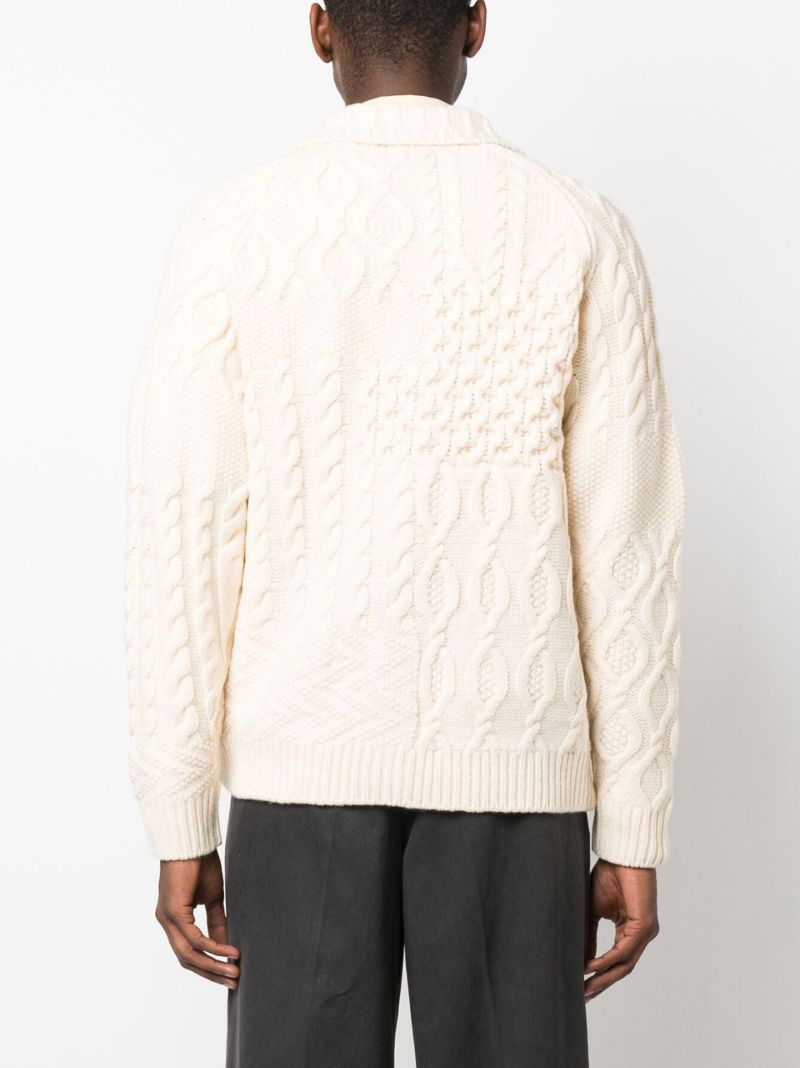 Neutral Alan Cable-knit Cardigan
