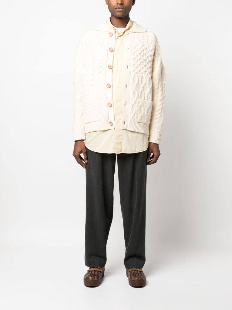 Neutral Alan Cable-knit Cardigan