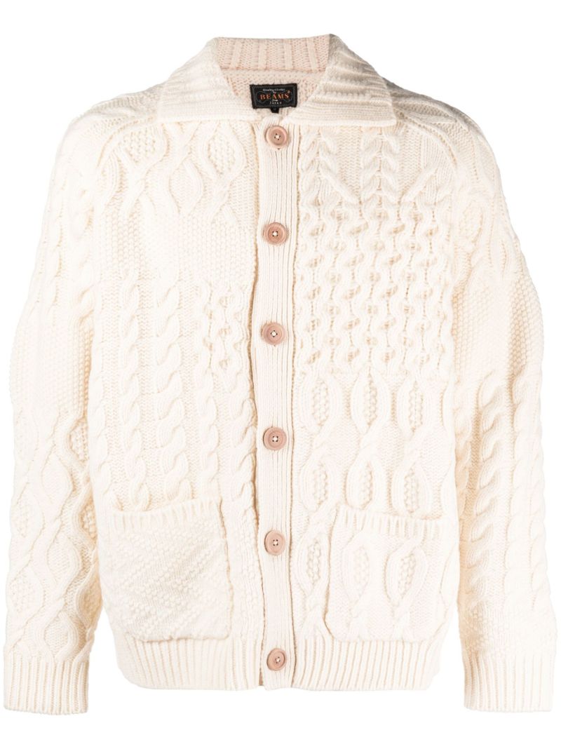 Neutral Alan Cable-knit Cardigan