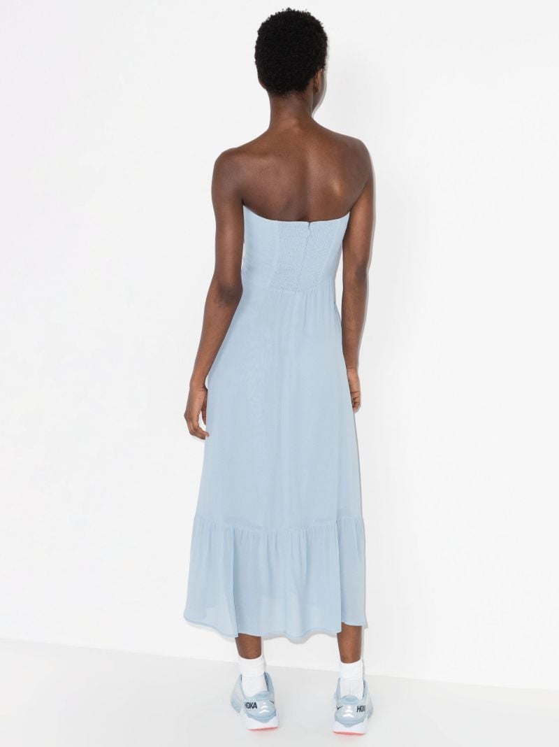 Blue Arta Bandeau Midi Dress