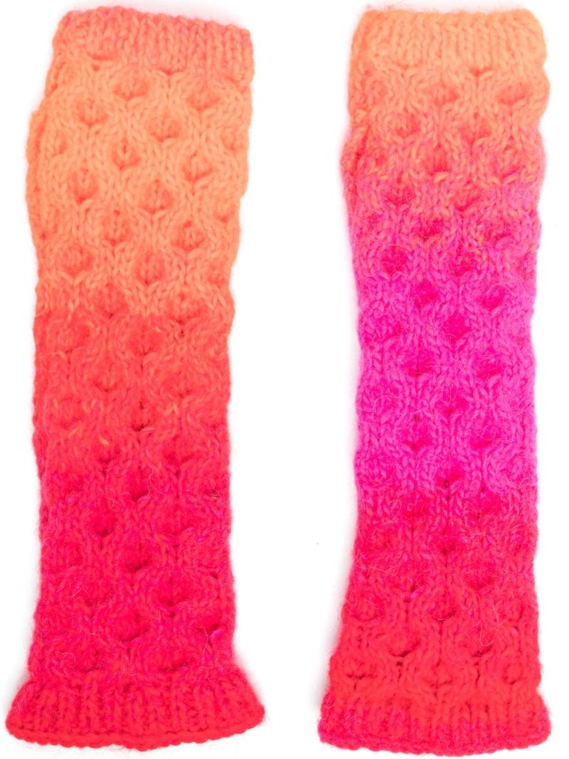 Pink and Orange Hayley OmbrÃ_x0083_Â© Fingerless Gloves