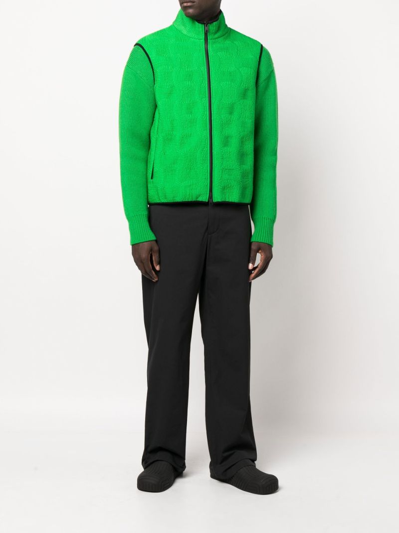 Green Intrecciato Sleeveless Gilet