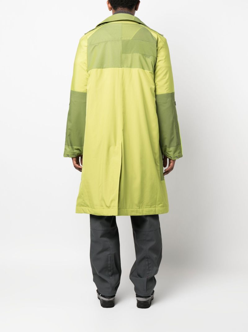 Green Panelled Trench Coat