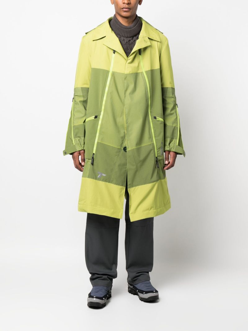 Green Panelled Trench Coat