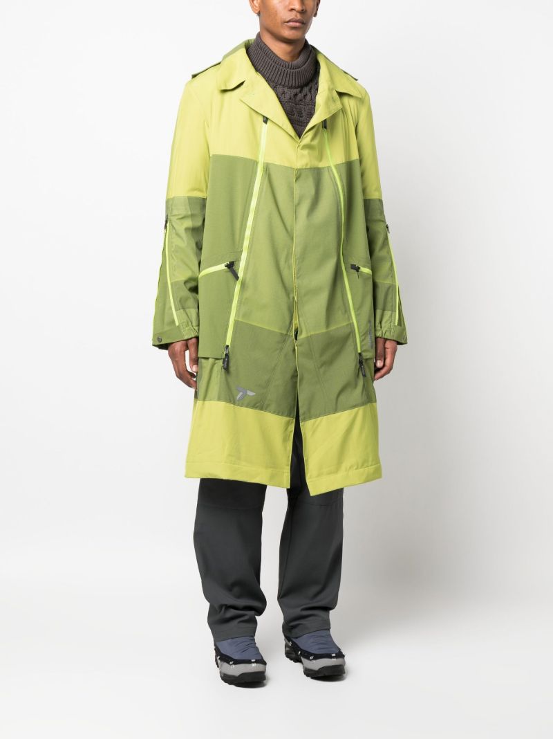 Green Panelled Trench Coat