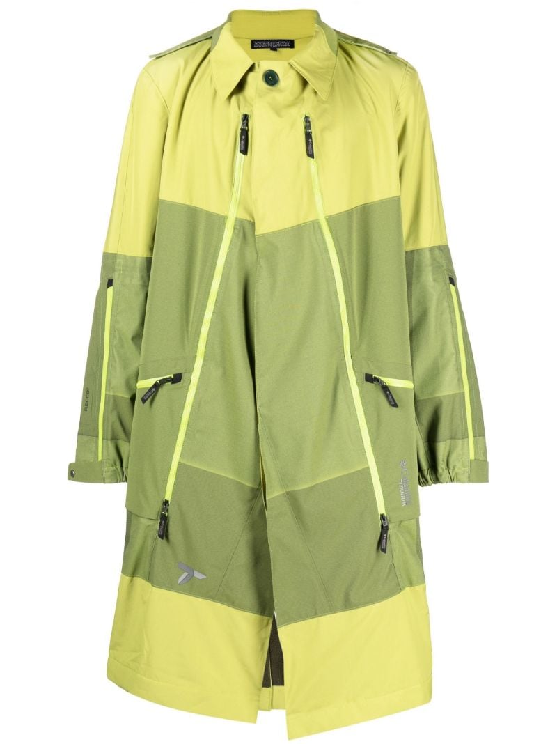 Green Panelled Trench Coat