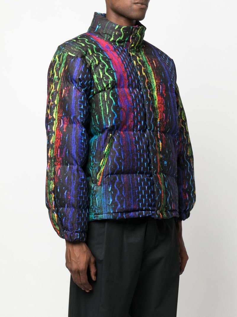 Blue Snake Print Padded Jacket