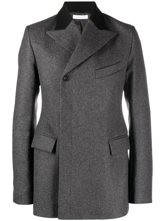 Grey Drayton Double-breasted Wool Blazer