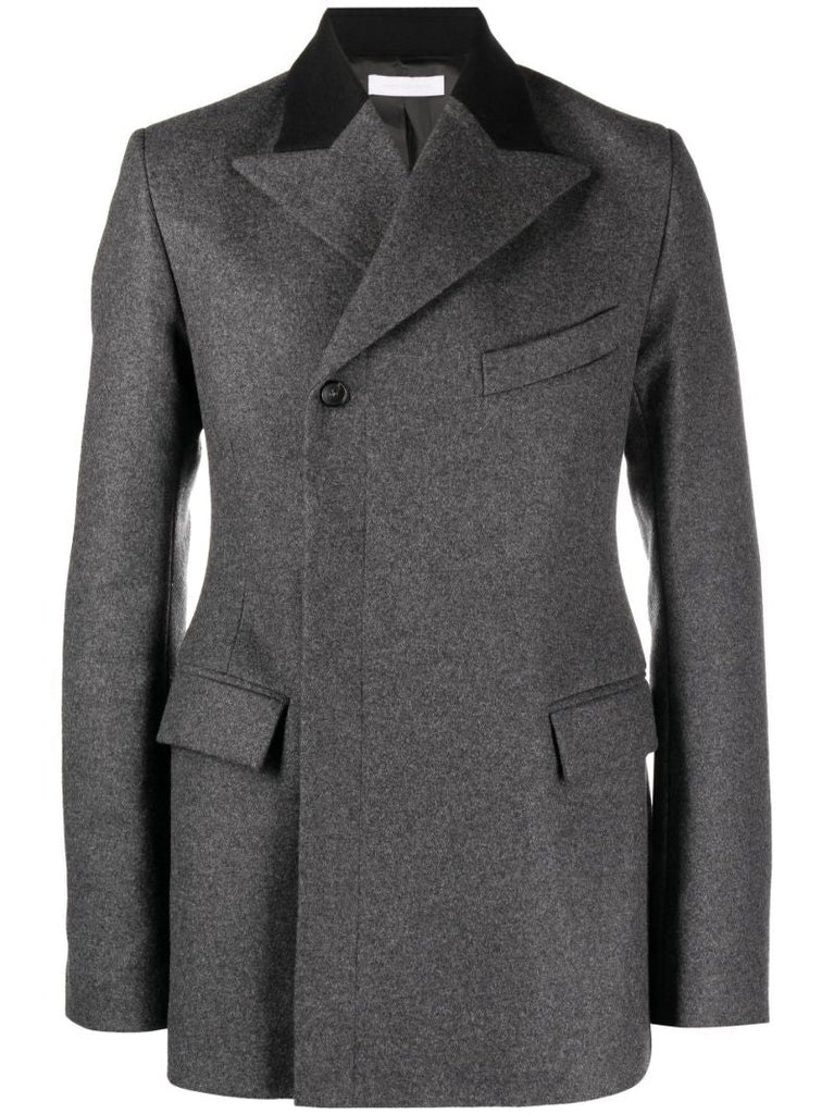 Grey Drayton Double-breasted Wool Blazer