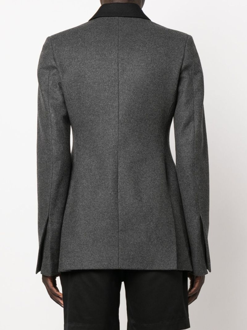 Grey Drayton Double-breasted Wool Blazer