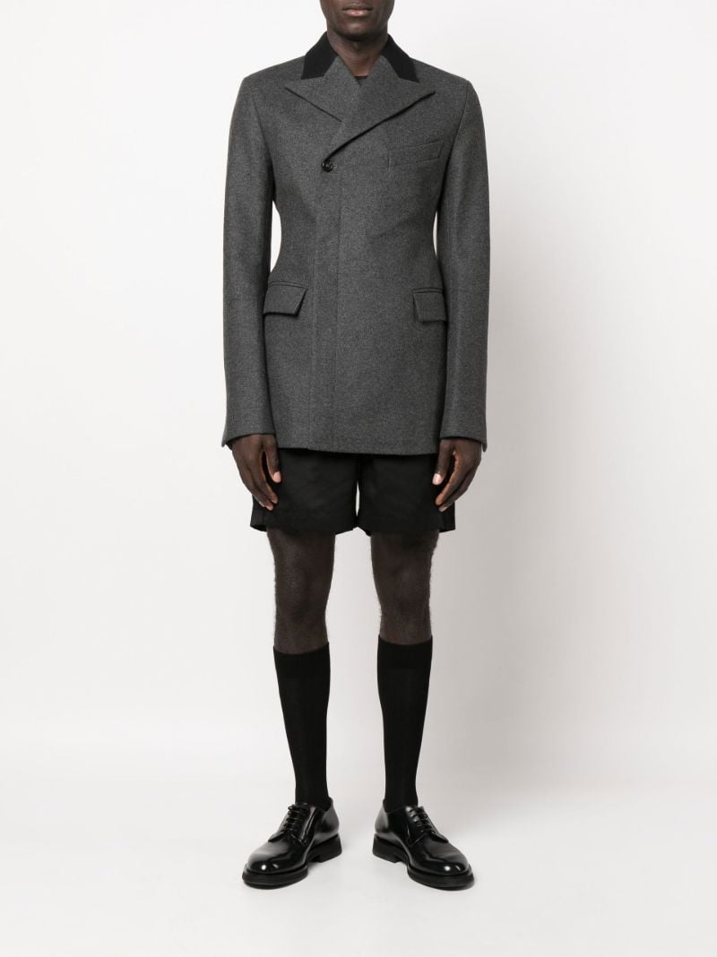 Grey Drayton Double-breasted Wool Blazer
