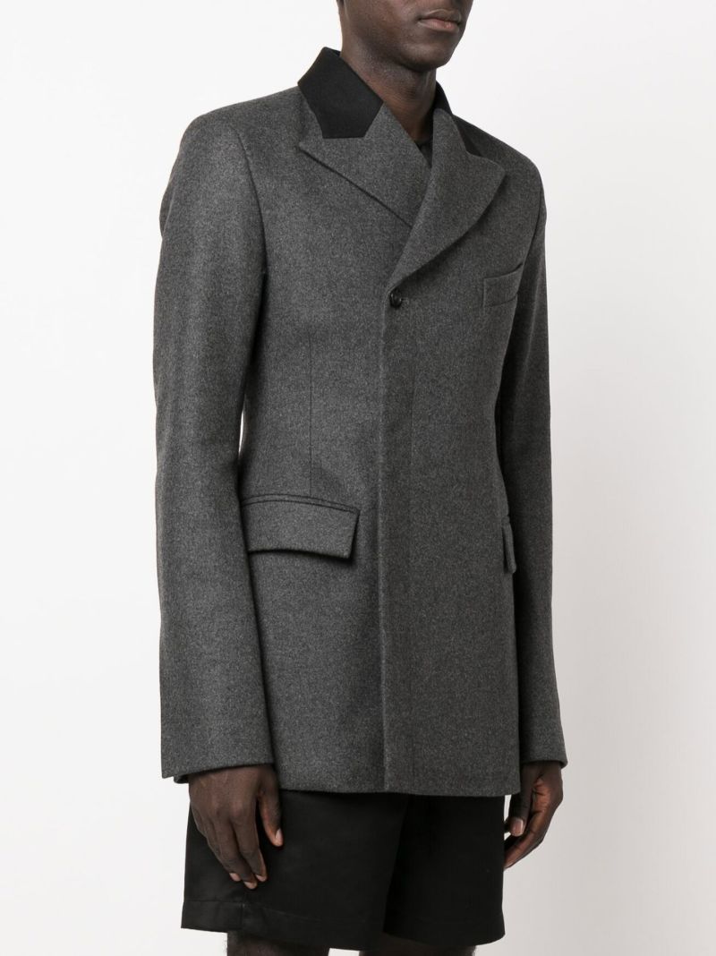 Grey Drayton Double-breasted Wool Blazer
