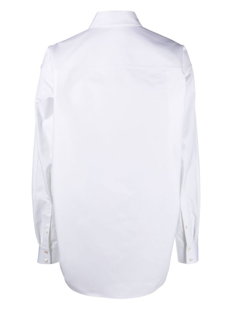White Corset Cotton Poplin Shirt Dress