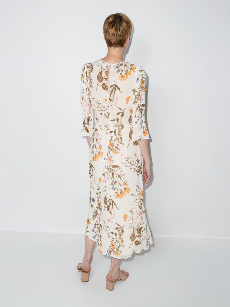Carolena Floral Print Midi Dress
