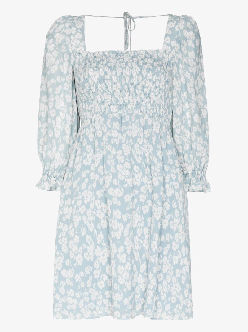 Zaria Square Neck Printed Mini Dress