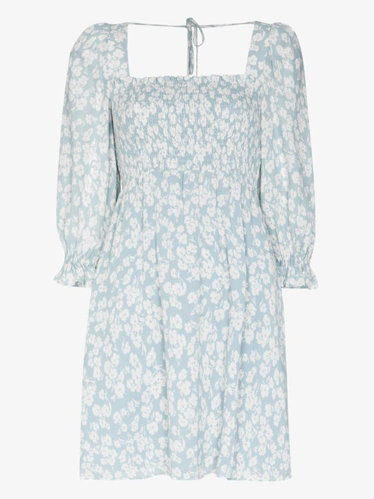 Zaria Square Neck Printed Mini Dress