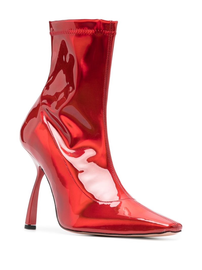Red Merlin 110 Vegan Leather Ankle Boots