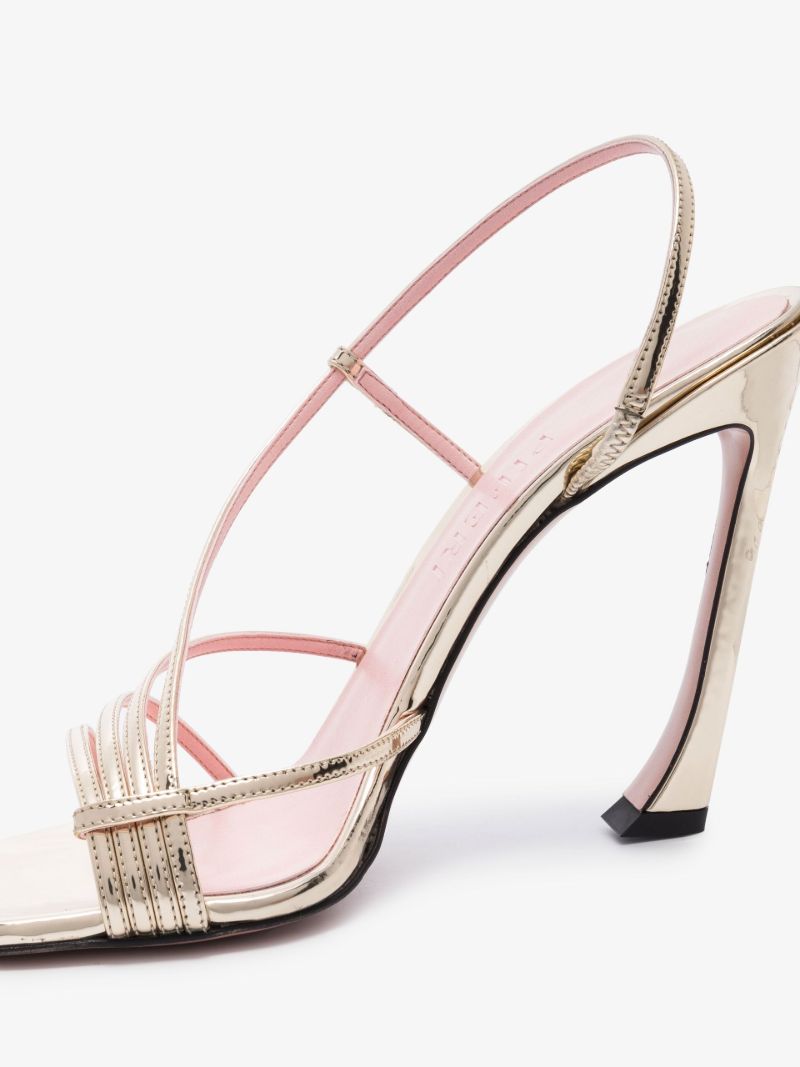 Gold Athena 100 Slingback Sandals