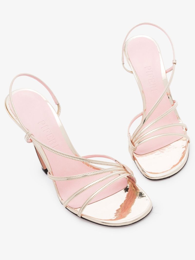 Gold Athena 100 Slingback Sandals