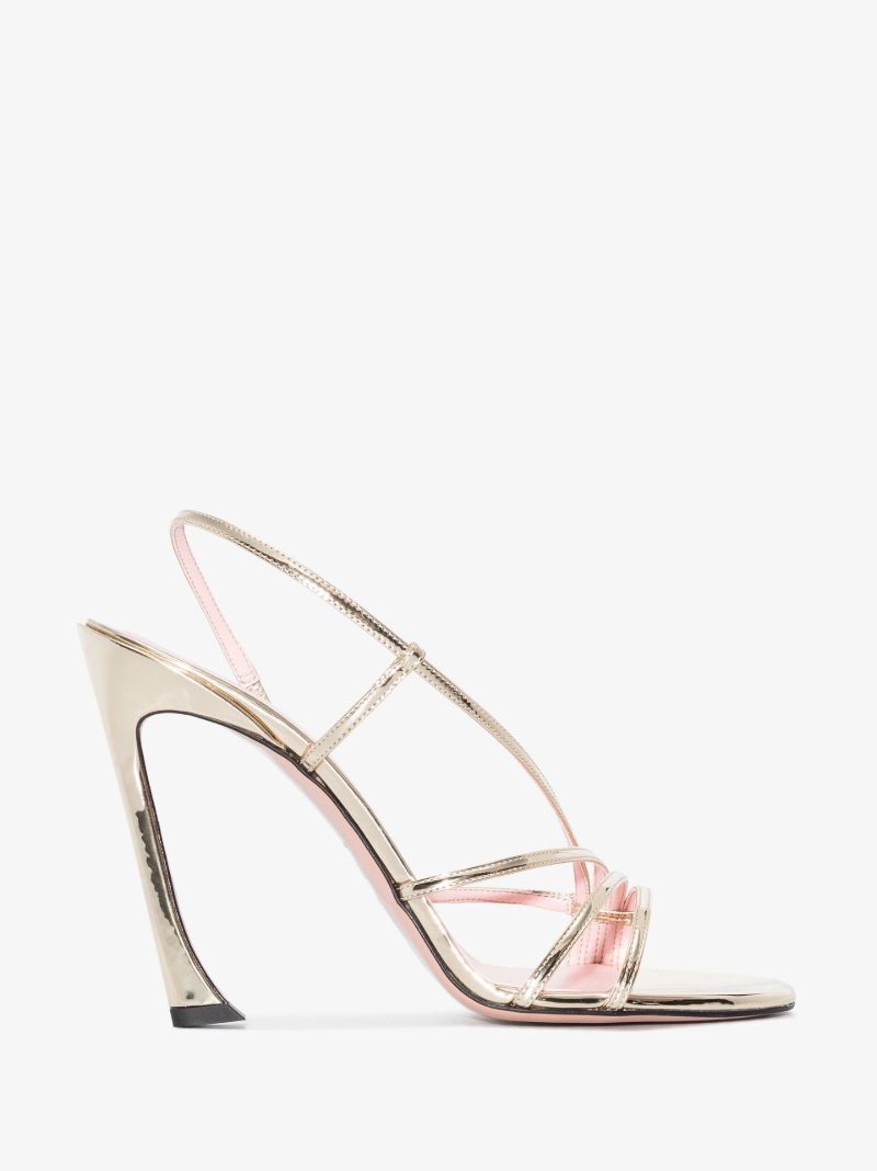 Gold Athena 100 Slingback Sandals