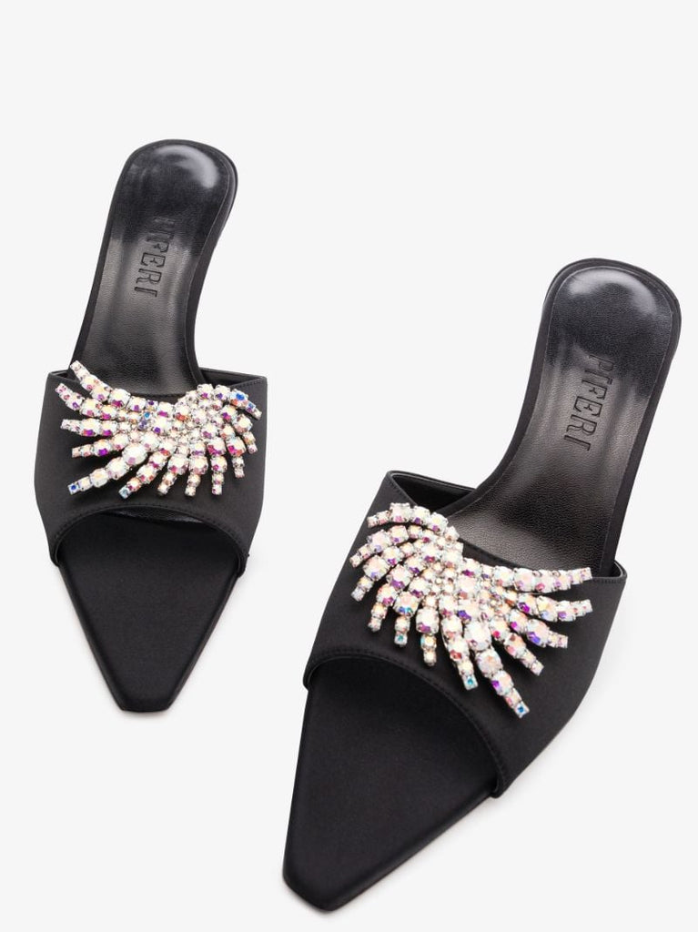 Black Lotta 70 Satin Mules