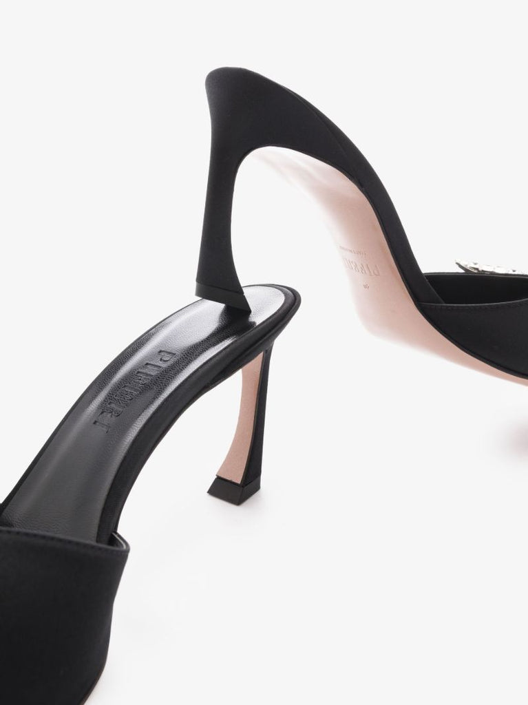 Black Lotta 70 Satin Mules